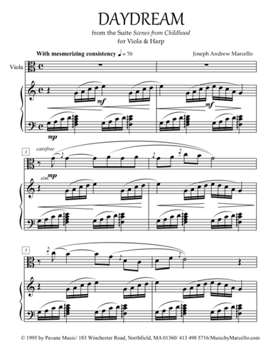 Daydream - from 'Scenes from Childhood' for Viola & Harp