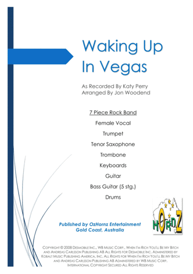 Waking Up In Vegas (arr. Jon Woodend)