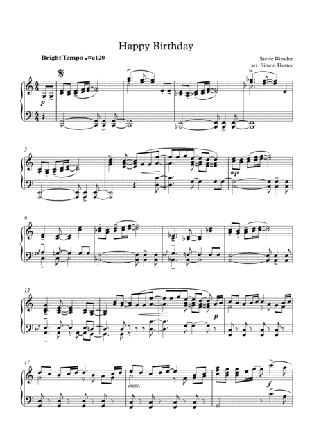 Happy Birthday (arr. Simon Hester)