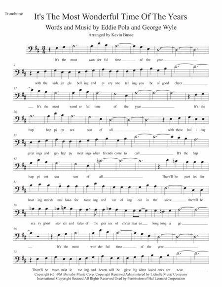 The Most Wonderful Time Of The Year (arr. Kevin Busse)