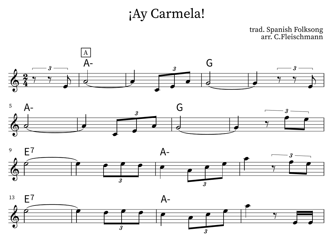 ¡Ay Carmela! (arr. Christoph Fleischmann)
