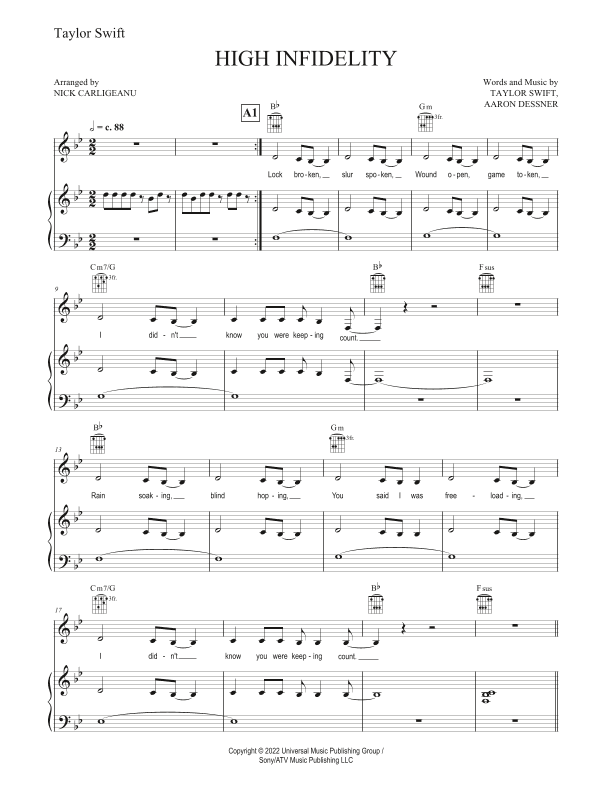 High Infidelity (arr. Nicky Carligeanu Birtu)