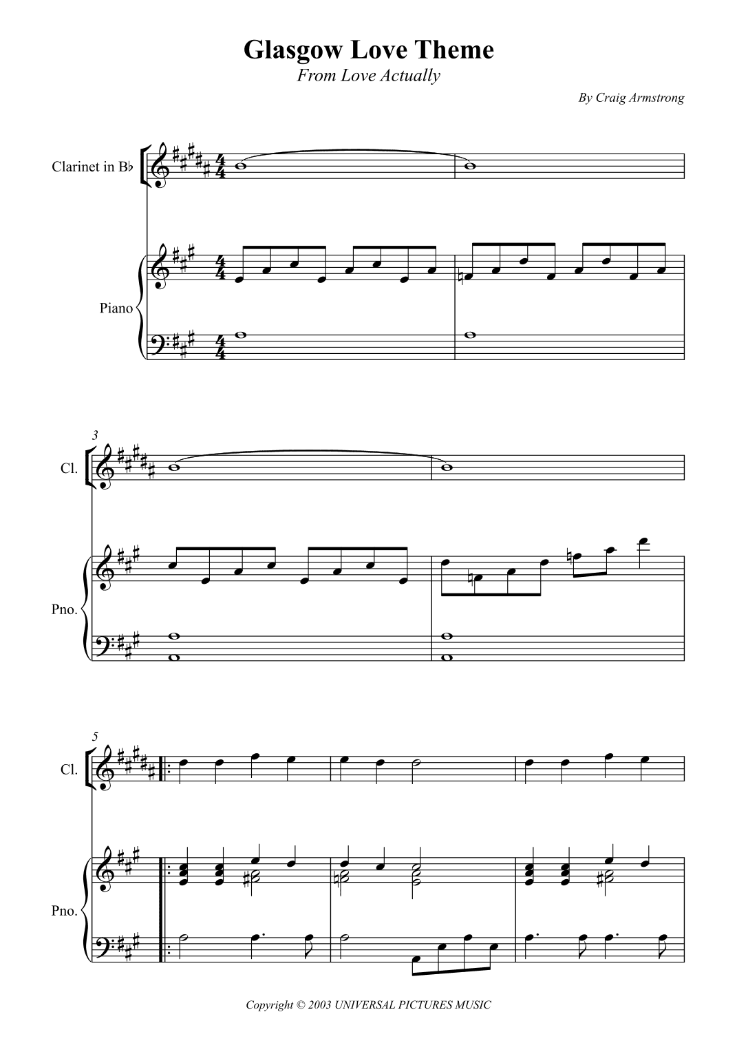 Glasgow Love Theme (arr. Wesley S. SIlva)
