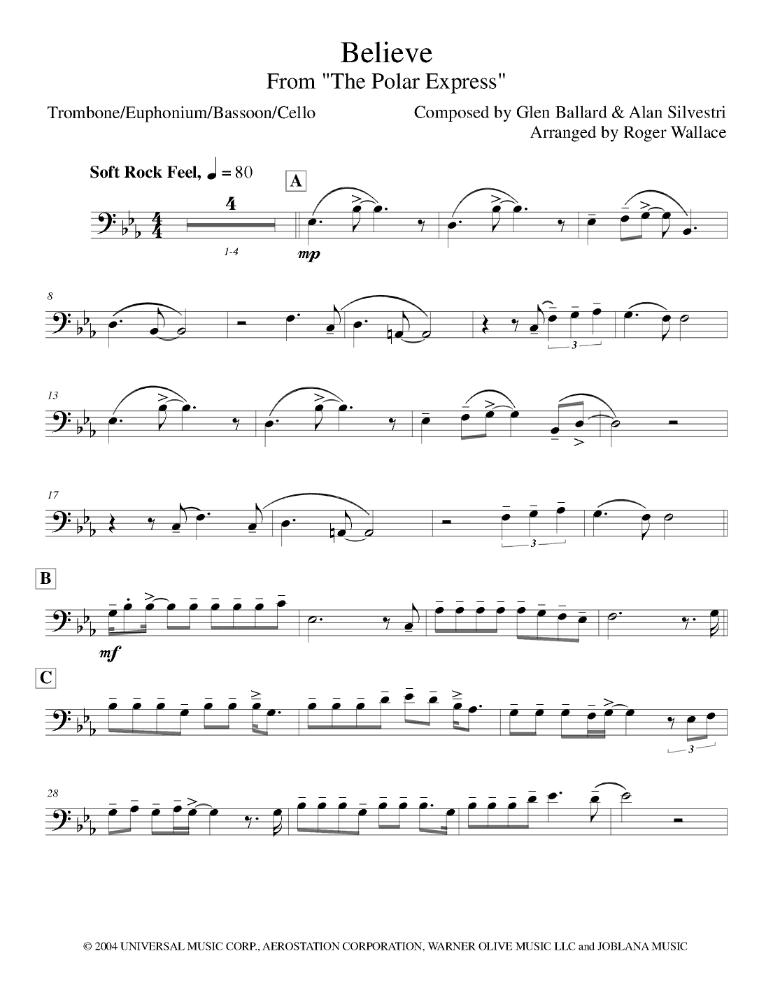 The Polar Express  from Warner Bros. Pictures' THE POLAR EXPRESS (arr. Roger Wallace)