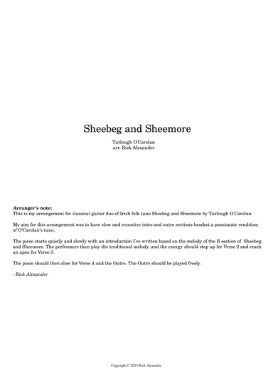 Sheebeg and Sheemore (arr. Rick Alexander)