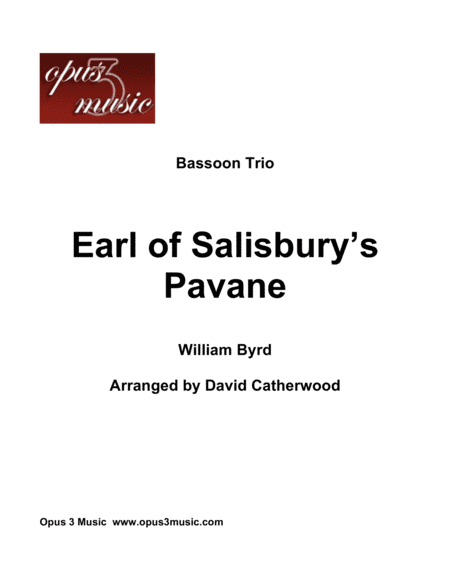 Bassoon Trio - Earl of Salisbury's Pavanne by William Byrd arranged by David Catherwood (arr. David Catherwood)