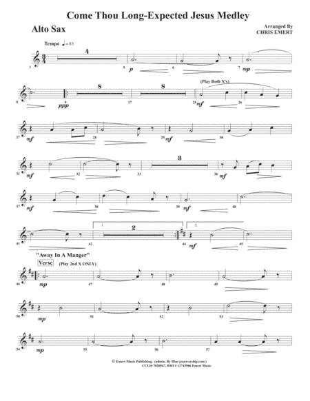 Come Thou Long Expected Jesus Medley (arr. Blue-jeanworship.com)