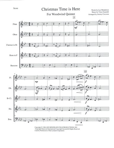 Christmas Time Is Here (arr. Jeremy Corcoran)