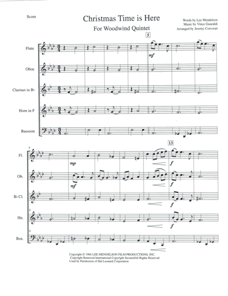 Christmas Time Is Here (arr. Jeremy Corcoran)