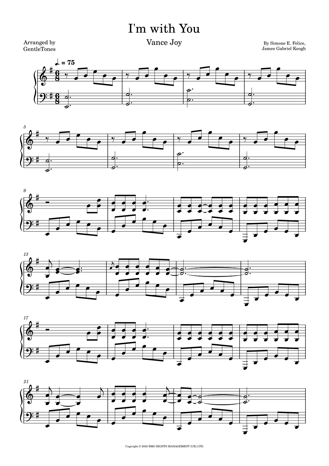 I'm With You (arr. GentleTones)