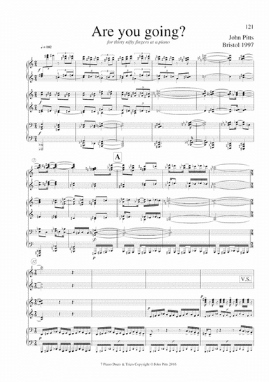Are You Going? for piano triet