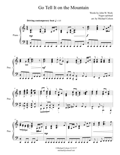 Go Tell It On the Mountain (arr. Michael Colson)