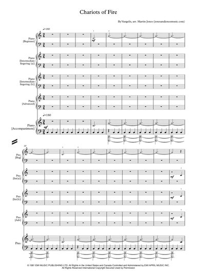 Chariots Of Fire (arr. Martin Jones (jonesandjonesmusic.com))