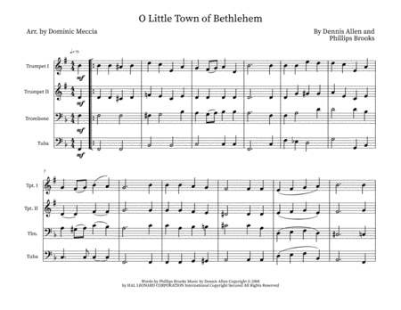 O Little Town Of Bethlehem (arr. Dominic Meccia)