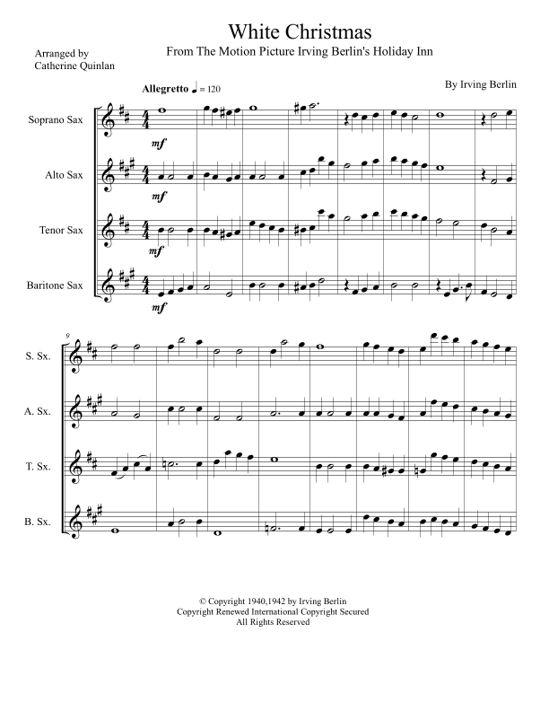 White Christmas (arr. Catherine Quinlan)