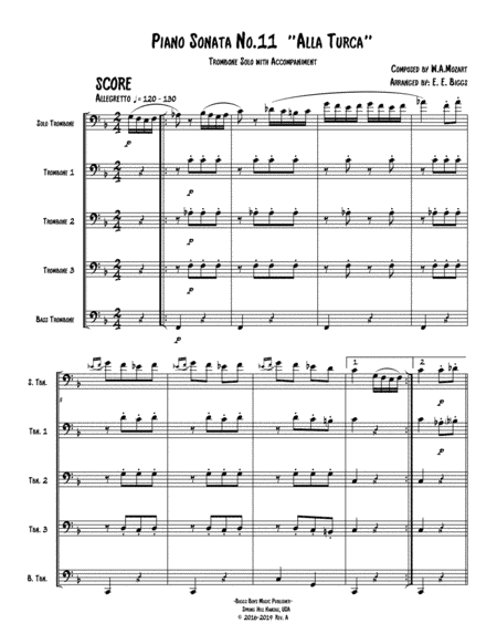 Piano Sonata No.11 "Alla Turca" Turkish March (arr. E. E. Biggs)