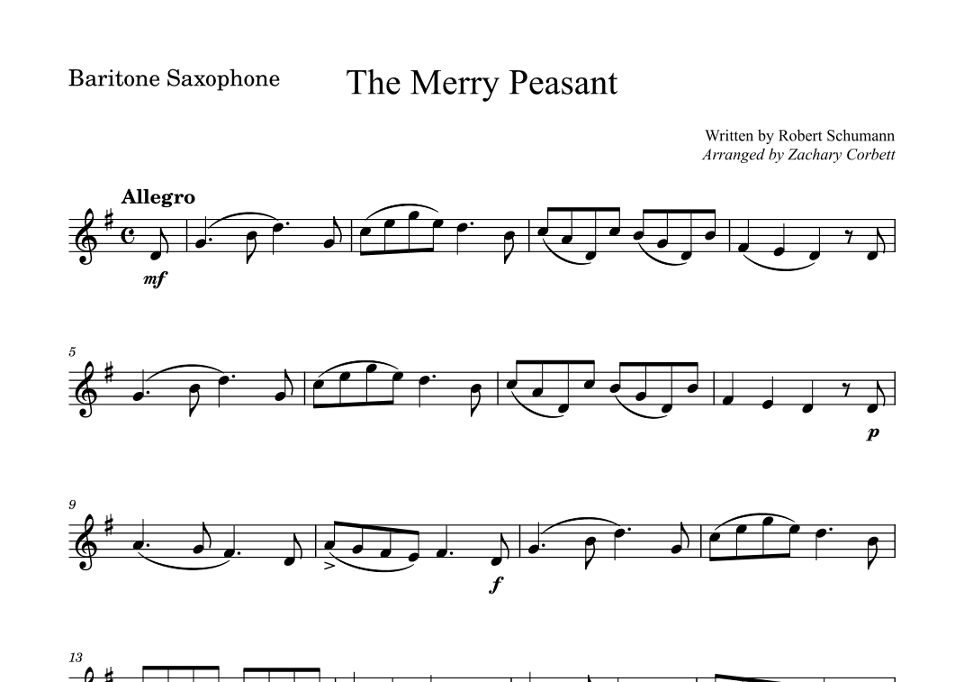 The Merry Peasant (arr. Zachary Corbett)