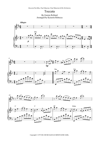 Toccata (arr. Kaiserin Rebecca)