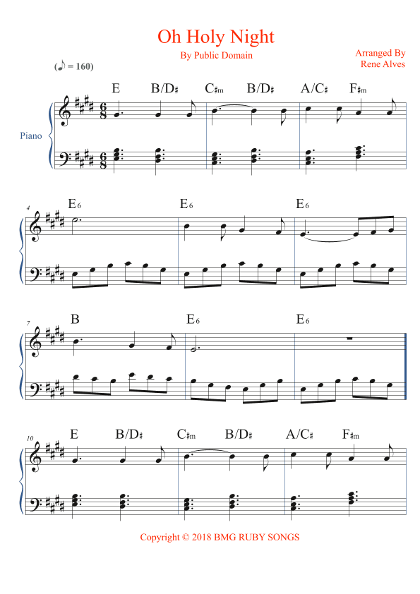 oh holy night (arr. Rene Alves)