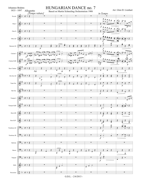 Hungarian Dance no. 7 (arr. Glen D. Lienhart)