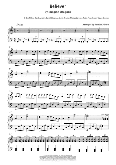 Believer (arr. Arranged by Marina Kirova)