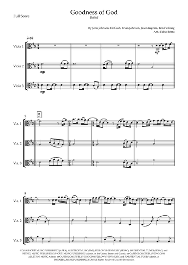 Goodness Of God (arr. Fabio Britto)