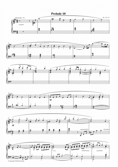 Prelude 10, Op. 1, No. 10