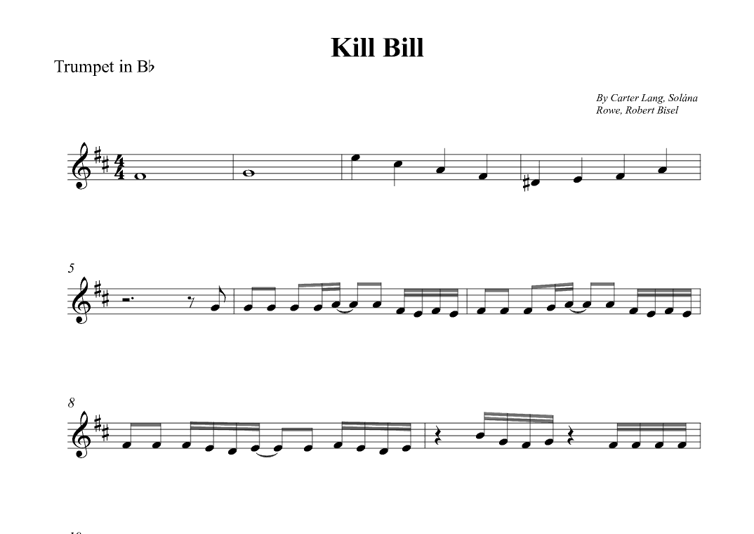 Kill Bill (arr. Wesley S. SIlva)