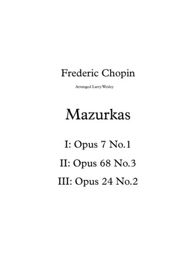 Mazurkas (arr. Larry Wesley)