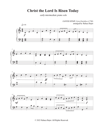Christ the Lord Is Risen Today (arr. Raluca Bojor)