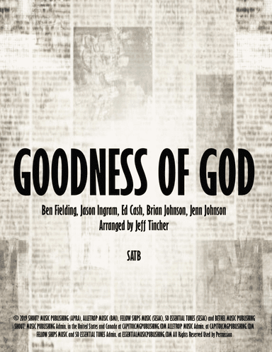 Goodness Of God (arr. Jeff Tincher)