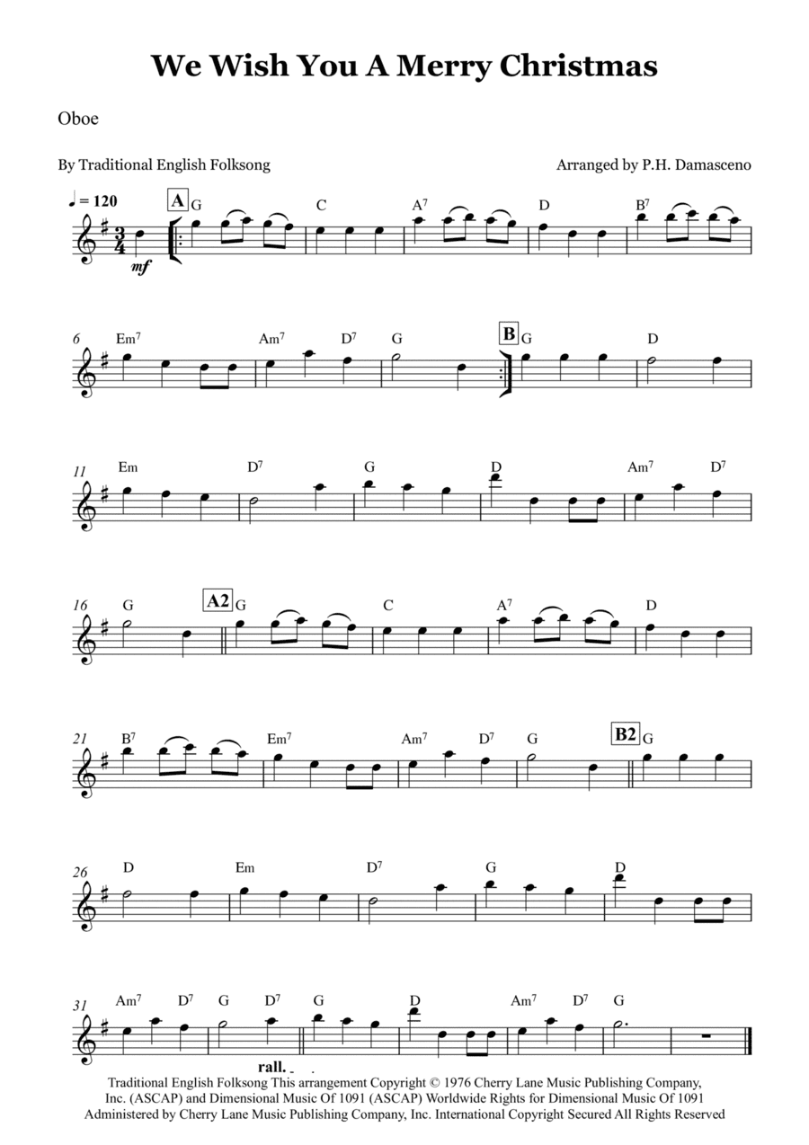 We Wish You A Merry Christmas (arr. P.H. Damasceno)
