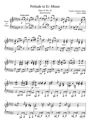 Prelude Opus 31 No. 22 in Eb Minor (arr. Zachary Corbett)