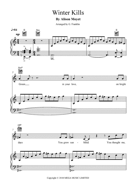 Winter Kills (arr. G. Franklin)