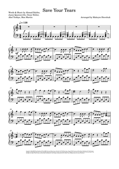 Save Your Tears (arr. Maksym Shevchuk)