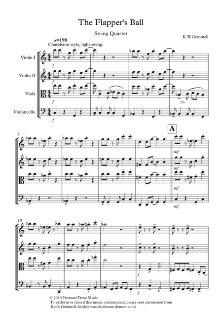 The Flapper's Ball (1920s style): String Quartet