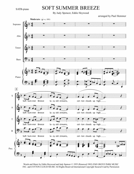 Soft Summer Breeze (arr. Paul Hemmer)