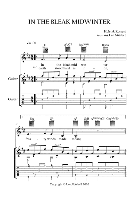 IN THE BLEAK MIDWINTER (arr. Lee Mitchell)