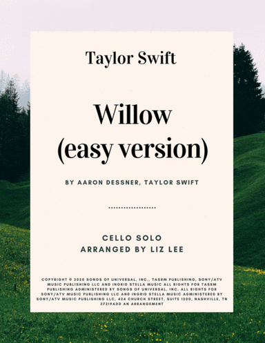 Willow (arr. Liz Lee - Cellomoji)