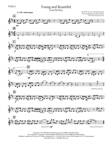 Young And Beautiful (arr. Jen Mathers)