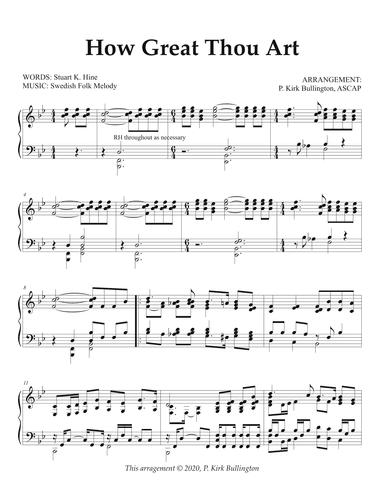 How Great Thou Art (arr. P. Kirk Bullington)