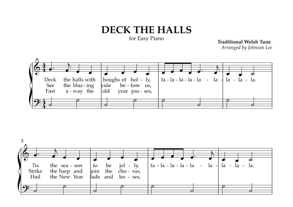 Deck the Halls (arr. Johnson Lee)