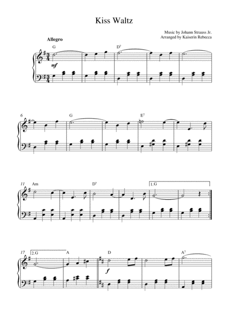 Kiss Waltz (arr. Kaiserin Rebecca)