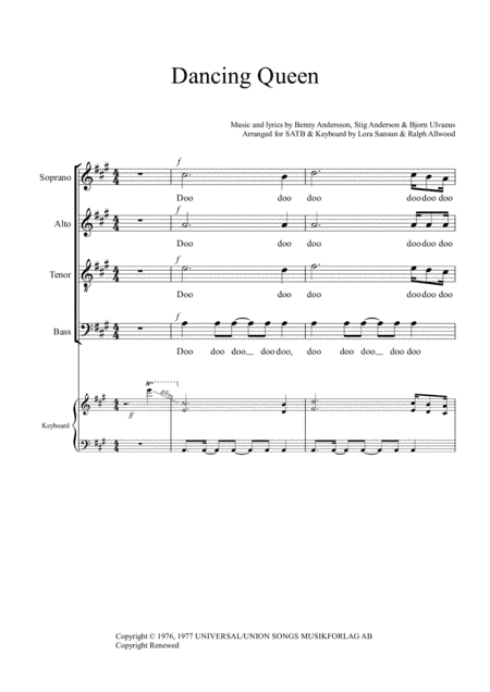 Dancing Queen (arr. Hal Leonard Europe Limited)