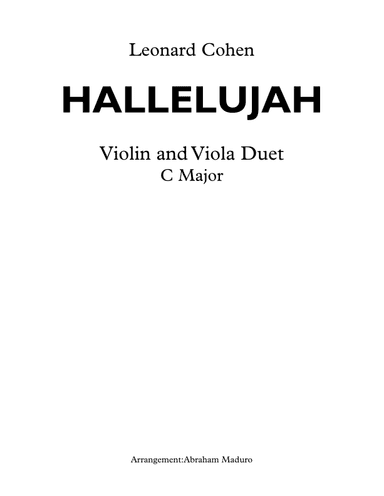 Hallelujah (arr. Abraham Maduro)