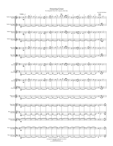 Amazing Grace - for adaptable wind trio (SAB) (arr. John McAllister)