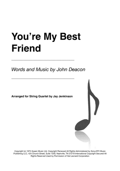 You're My Best Friend (arr. Jay Jenkinson)