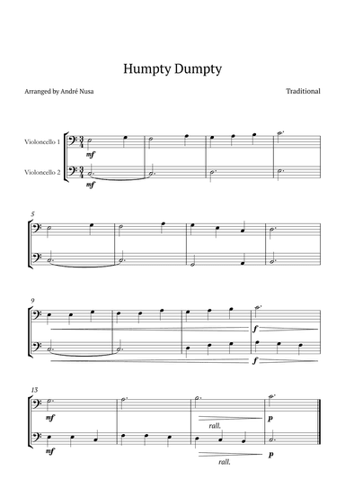 Humpty Dumpty (arr. André Nusa)