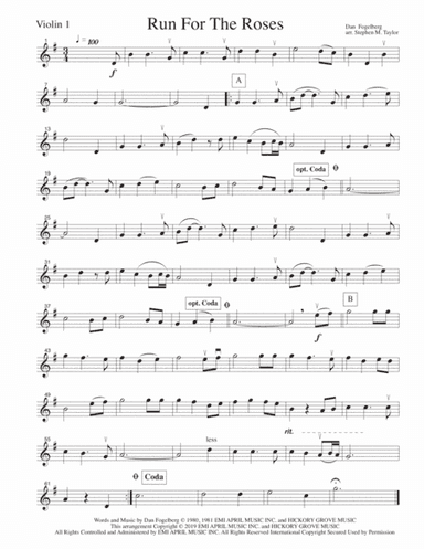 Run For The Roses (arr. Stephen M. Taylor)