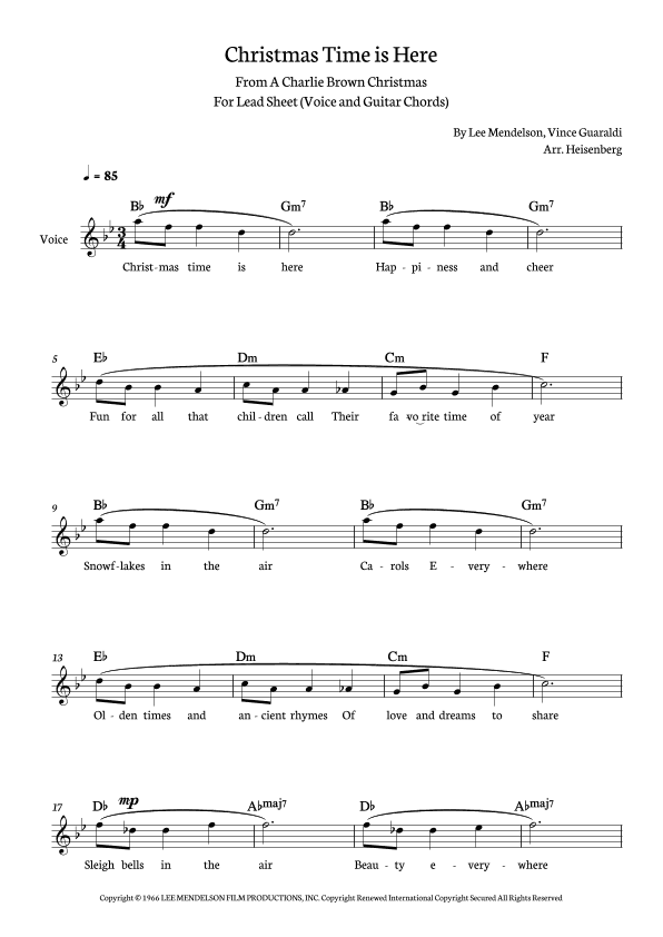 Christmas Time Is Here (arr. Heisenberg)